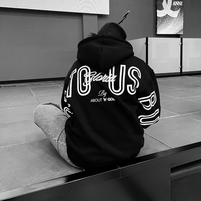 HOODIE NOT TO US (black)